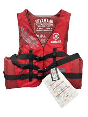 Yamaha Men's Value Nylon 3-Buckle PFD Life Vest Jacket XXL Red MAR-23V3B-RD-2X